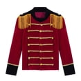 thumbnail image 4 of inhzoy Kids Boys Circus Ringmaster Uniforms Long Sleeve Tassels Jacket Coat Festival Party Role Play Costumes Red 14, 4 of 8