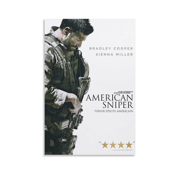 American Sniper Movie Canvas Poster Wall Art Picture Prints Hanging Photo Gift Decor Home Posters Artworks 16x24inch(40x60cm)