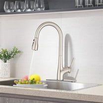 Cfowner Single Handle Pull Down Kitchen Sink Faucet, Commercial Faucets for Bar Home, 360°Swivel Spout