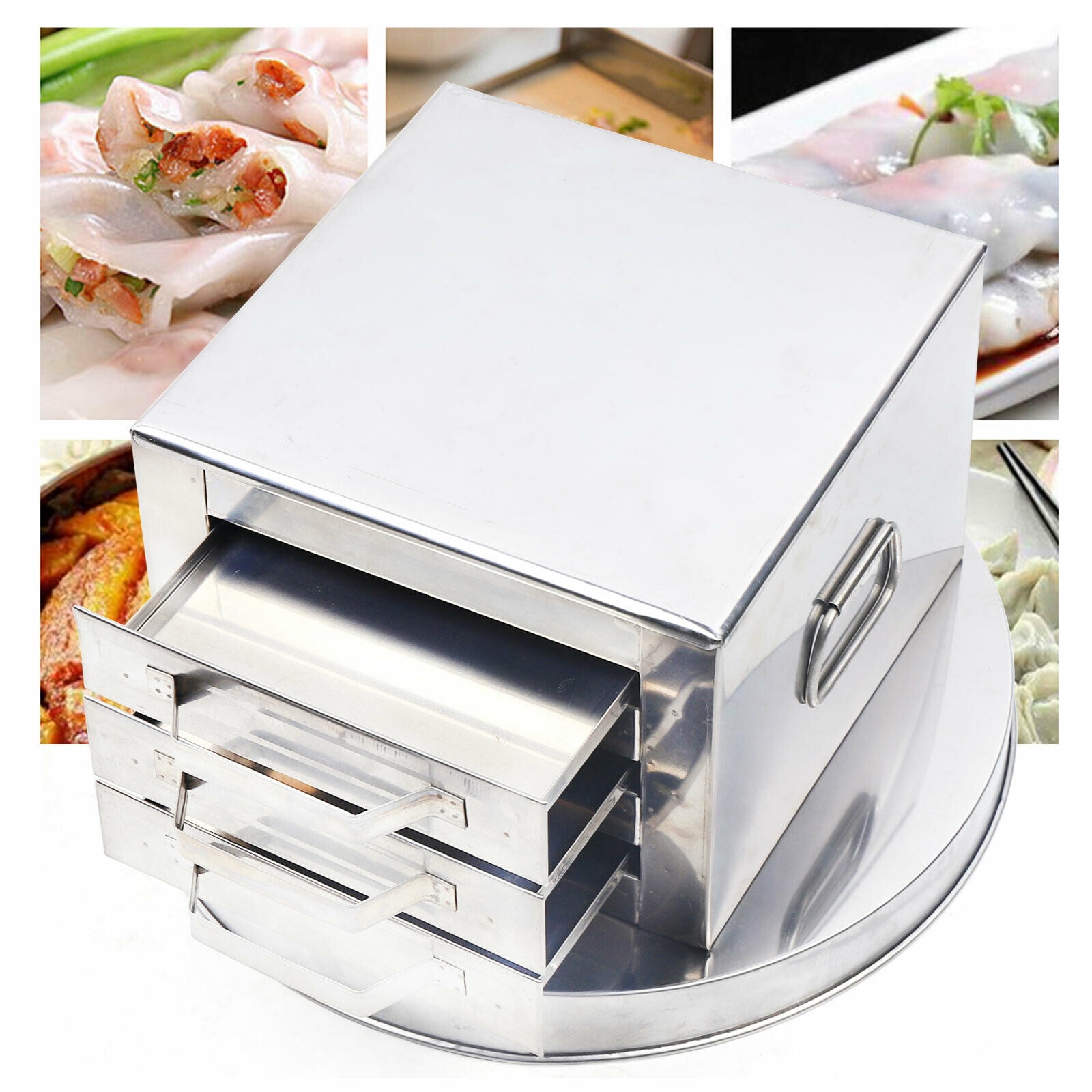 3Layer Steamer Chinese Rice Noodle Machine Rice Pastry Steamer