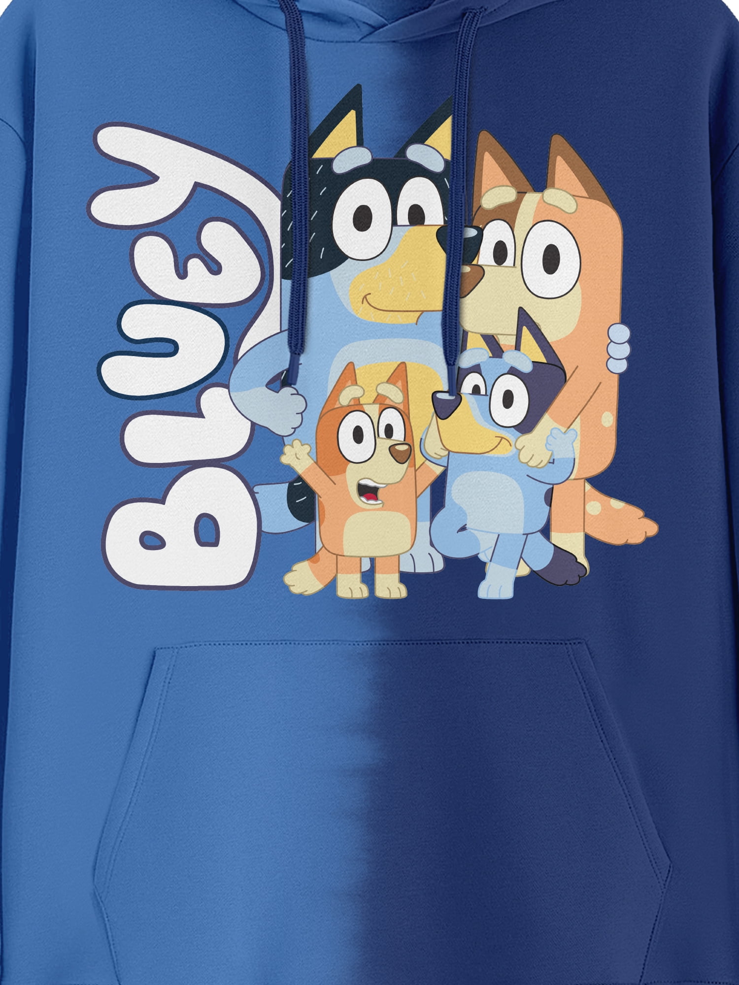Bluey Men's & Big Men's Dip Dye Graphic Hoodie Sweatshirt, Sizes XS-3XL