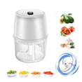 thumbnail image 1 of USB Electric Garlic Chopper 250ML Portable Wireless Food Chopper, Small Food Processor for Chopping Garlic Ginger-White, 1 of 8