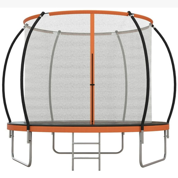 Soozier 8ft Trampoline Outdoor with Enclosure Net and Ladder