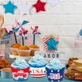 thumbnail image 7 of 6pcs Independence Day Cake Decorations Cupcake Wrappers Paper American Flag Cupcake Liners Decor For Usa Theme Party Supplies 4th Of July Decorations, 7 of 7