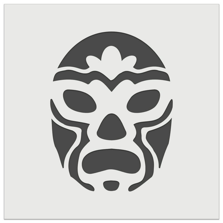 Premonición Promover crítico Luchador Mexican Wrestler Mask Lucha Libre DIY Cookie Wall Craft Stencil -  11.5 Inch - Walmart.com