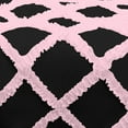 thumbnail image 4 of 1 Piece Luxury Two Tone Diamond Ruffle Pattern Comforter Super Soft All Season 800 Thread Count, 100% Egyptian Cotton, Oversized Super King Size Light Pink/Black Solid Color, 4 of 4