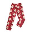 thumbnail image 5 of WTOBBY Women's Festive Christmas Pattern Pajama Pants with Elastic Waist - Holiday Themed Sleepwear for Comfortable Home Lounge Wear - Straight Leg Comfortable Fit,Red M, 5 of 8