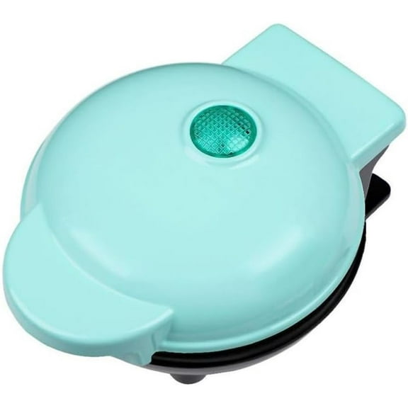 Mini Maker for Individual Waffles,with Easy to Clean,Breakfast Machine, Home Cooking Machine,Non-Stick Surfaces,Children's Dessert Making Tool Electric Waffle Baker,Blue