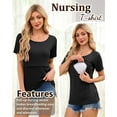 thumbnail image 5 of Maternity Nursing Tops Clothes for Women Ribbed Breastfeeding Shirts Clothes 4-Pack, 5 of 6