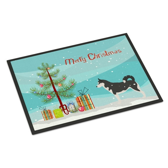 Carolines Treasures BB2998JMAT Siberian Husky Merry Christmas Tree Door Mat Indoor Rug or Outdoor Welcome Mat 24x36