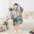 thumbnail image 6 of FORMRS Wearable Blanket Hoodie with Sleeves for Kids Cozy Flannel Sweatshirt, Yellow Window, 6 of 7