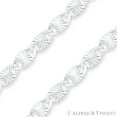 thumbnail image 2 of 2.2mm Valentino Link D-Cut Pave Italian Chain Necklace in .925 Sterling Silver, 2 of 2