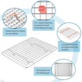 thumbnail image 4 of Ensemble de Poêle pour Four Grille-Pain avec Grille de Refroidissement.\u\u x \u\u x \u\u Plateau de Cuisson Compact en Acier Inoxydable pour Four Grille-Pain Petit avec Mini Grille et Robuste, 4 of 7