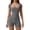 Grey, variant on DVKOVI Suits Bodysuits for Women Shapewear Short Sleeve Bodycon Stretchy Square Neck Unitard Jumpsuit Slim Cozy Tank Top Waist Control Outfits Brown L