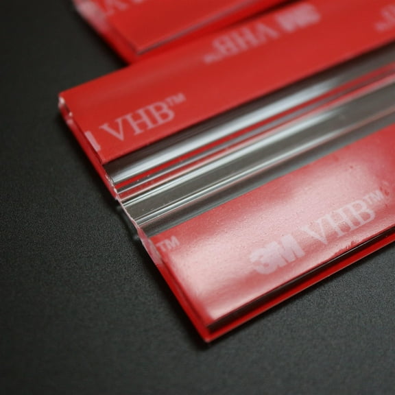 4 x 200mm Flexible Hinges - No glue required, Self Adhesive, Low profile, Transparent, Acrylic Piano Hinges, (7 7/8 in) -4 Pack-