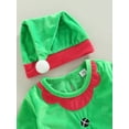 thumbnail image 5 of Gureui Newborn Baby Girl Boy Romper, Long Sleeve Christmas Casual Fall Spring Long Jumpsuit + Green Hat, 5 of 9