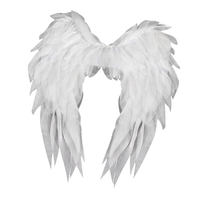 Accesorios de disfraz de alas de ángel para cosplay para fiestas temáticas de Halloween y festivales. Blanco