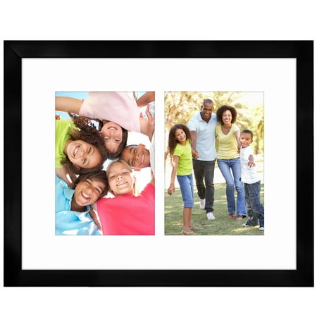 11x14 Collage Picture Frame - Displays Two 5x7 Inch Portrait Pictures