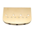 thumbnail image 3 of Musiclily Ultra Half Size String-through-body Vintage Tele Style Guitar Bridge with Solid Aluminum Alloy Plate and Brass 3-Saddle, Gold, 3 of 5
