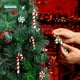 thumbnail image 3 of Bastón de plástico con temática de caramelo para decoración del hogar, adornos navideños para árbol de Navidad, 40 piezas, rojo y verde, suministros para fiestas navideñas, 3 of 4