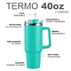 thumbnail image 2 of Termo De 40oz Con Asa Y Popote Acero Inoxidable Agua Cafe Kimhi Ideal Para Portavasos De Coche Vaso Térmico Para Agua Fria Y Caliente Color Aqua, 2 of 7