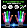 thumbnail image 4 of The Noodley LED Gloves for Kids 2 Pairs Skeleton White Small Ages 4-7, 4 of 6