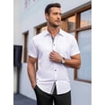 thumbnail image 5 of sogami Men's Short Sleeve Cotton Spandex Dress Shirts Casual Collar Shirt, 5 of 6