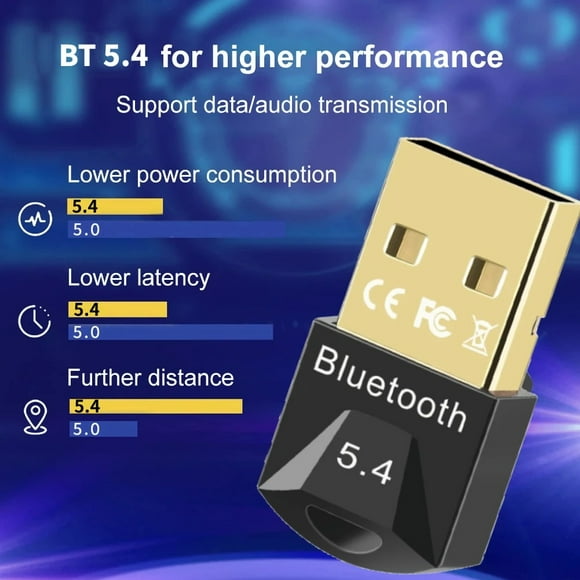 Adaptador USB Bluetooth 5.4 Transmisor Receptor Bluetooth Audio Dongle Adaptador USB inalámbrico para computadora PC Laptop