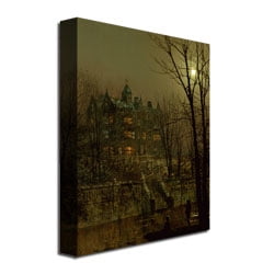 Trademark Fine Art "Knostrop Old Hall, Leeds" Canvas Wall Art by John Atkinson Grimshaw