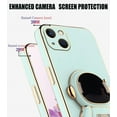thumbnail image 4 of Compatible with iPhone 15 Case for Women Men, Ultra Soft iPhone 15 Phone Case with Stand Silicone TPU Plating Cute Astronaut Pattern Cases Cover (Green), 4 of 14