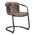 thumbnail image 1 of Moe's Freeman Leather Dining Arm Chair Light Brown (Set of 2), 1 of 4