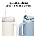 thumbnail image 4 of Zioy 1 Set Silicone Straw Universal Heat Resistant Long Straws Durable Reusable Straw Nozzle for 30oz And 40oz Cups, 4 of 6