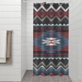 thumbnail image 2 of Colorful Geometric Triangle Chevron Pattern Shower Curtain 36"x72" ,Bathroom Decorative Shower Curtains Set with 12 Hooks,Modern Waterproof Washable Shower Curtain, 2 of 6