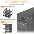 thumbnail image 1 of ICY DOCK Support Flex-FIT Quattro MB344SP 4 x 2.5 HDD/SSD pour Baie Externe 5.25 Pouces, 1 of 5
