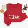 thumbnail image 3 of Maplenight Christmas Sweatshirt for Women Cute Dog Graphic Crewneck Long Sleeve Shirt Pullover Holiday Tops, 3 of 5