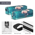 thumbnail image 4 of Pofeuu Flowers in Glass Vase Print Leather Pencil Case, Leather Pencil Pouch Large Capacity, Big Pencil Pouch with Zipper Vintage Pen Bag Fountain Pen Holder, 4 of 7