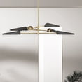 thumbnail image 2 of CSE-476C-AGB-MB Dainolite Cassie - 6 Light Chandelier In Contemporary Style-6.25 Inches Tall and 47.75 Inches Wide-Aged Brass/Matte Black Finish, 2 of 3