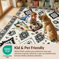 thumbnail image 4 of Design&I 8'x10' Washable Area Rug Door Southwestern Curved Abstract Motif Decorative Front Boho for Dining Room, Large Office, Lounge, Snag-Free, 4 of 7