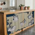 thumbnail image 6 of Cute Cat Tier Curtains 24 Inch Length, Navy Blue Beige Vintage Animal Cafe Short Curtains for Bathroom Over Sink, Small Kitchen Curtain Light Filtering Tiered Drapes 2 Panels 27.5"Wx24"L, 6 of 8