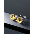thumbnail image 6 of Gem Stone King 10.00 Cttw Yellow Citrine Dangle Earrings for Women | |925 Sterling Silver | Gemstone Birthstone | 11MM Cushion Cut | Fine Jewelry Gifts for Her Mom Women Wife, 6 of 6