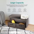 thumbnail image 2 of 31 Inches Folding Storage Ottoman with 2 Drawer, Storage Ottoman Bench Chest Foot Rest Stool, 2 of 7