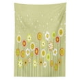 thumbnail image 3 of Ambesonne Yellow Flower Tablecloth Rectangular Table Cover, Meadow, 60"x90", Pale Green Yellow, 3 of 4