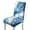 Blue Marble, variant on Xoenoiee Galaxy Turtle Flower Print Dining Chair Covers Stretch Chair Covers for Dining Room, Anti-Slip Parson Chair Slipcovers Chair Protectors Covers with Elastic Band, 1 Set