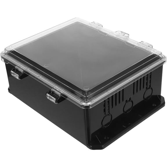 LOLIPPYY Black Waterproof Electrical Box Outdoor with Spacious Interior and Easy Installation