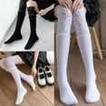 thumbnail image 4 of Milue Lace BowKnot Stockings Womens Japanese Over The Knee Socks Thigh High Socks, 4 of 21