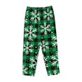 thumbnail image 4 of Xecao Christmas Pattern At Buffalo Plaid Women's Straight Lounge Pajama Pants: The Epitome of Relaxed Sleepwear, 4 of 9