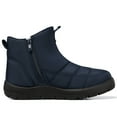 thumbnail image 3 of FAMITION Womens Winter Snow Boots Warm Faux fur Lined Ankle Boot Waterproof Slip On Short Booties Comfortable Outdoor Walking Boots Blue Size 7, 3 of 4