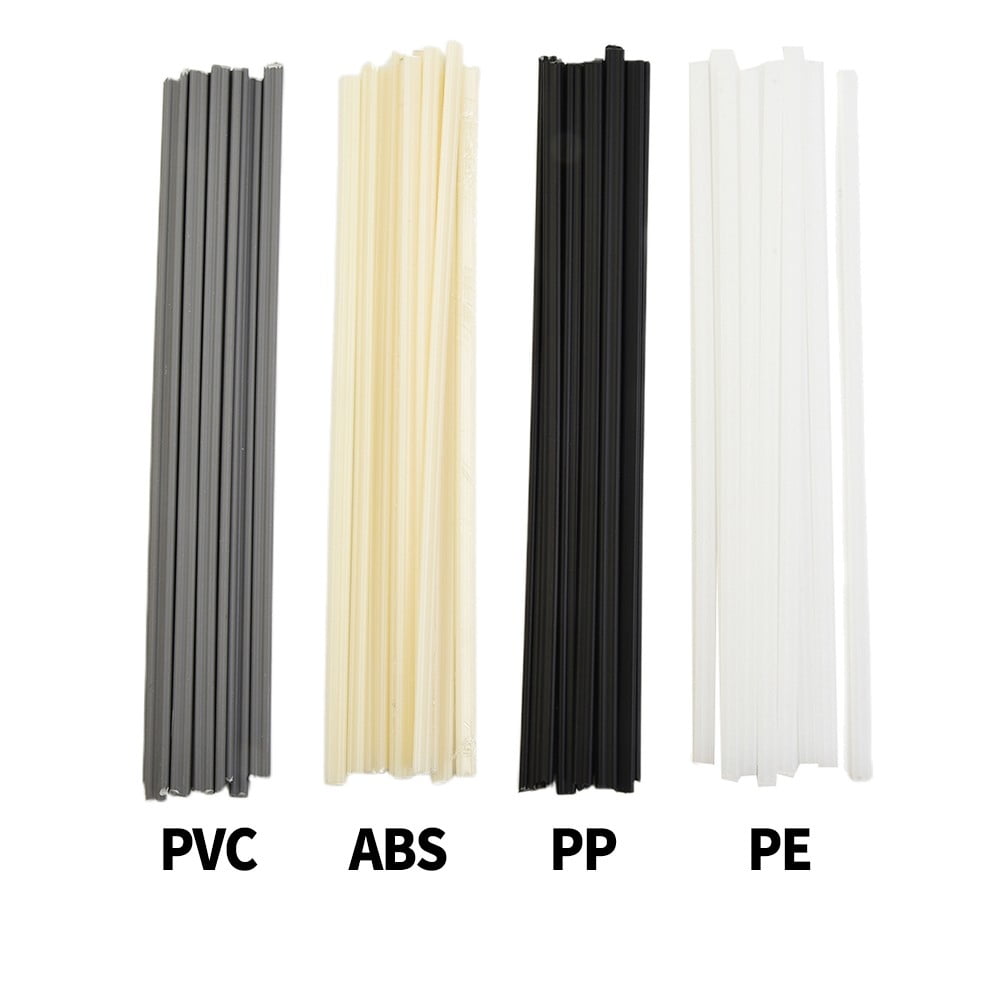 PP PVC PE Plastic Welder Rods Red/Black/White/Grey/Beige Plastic Welding Strips WISPAUSU 100PCS Plastic Welding Rods 10-Inch 