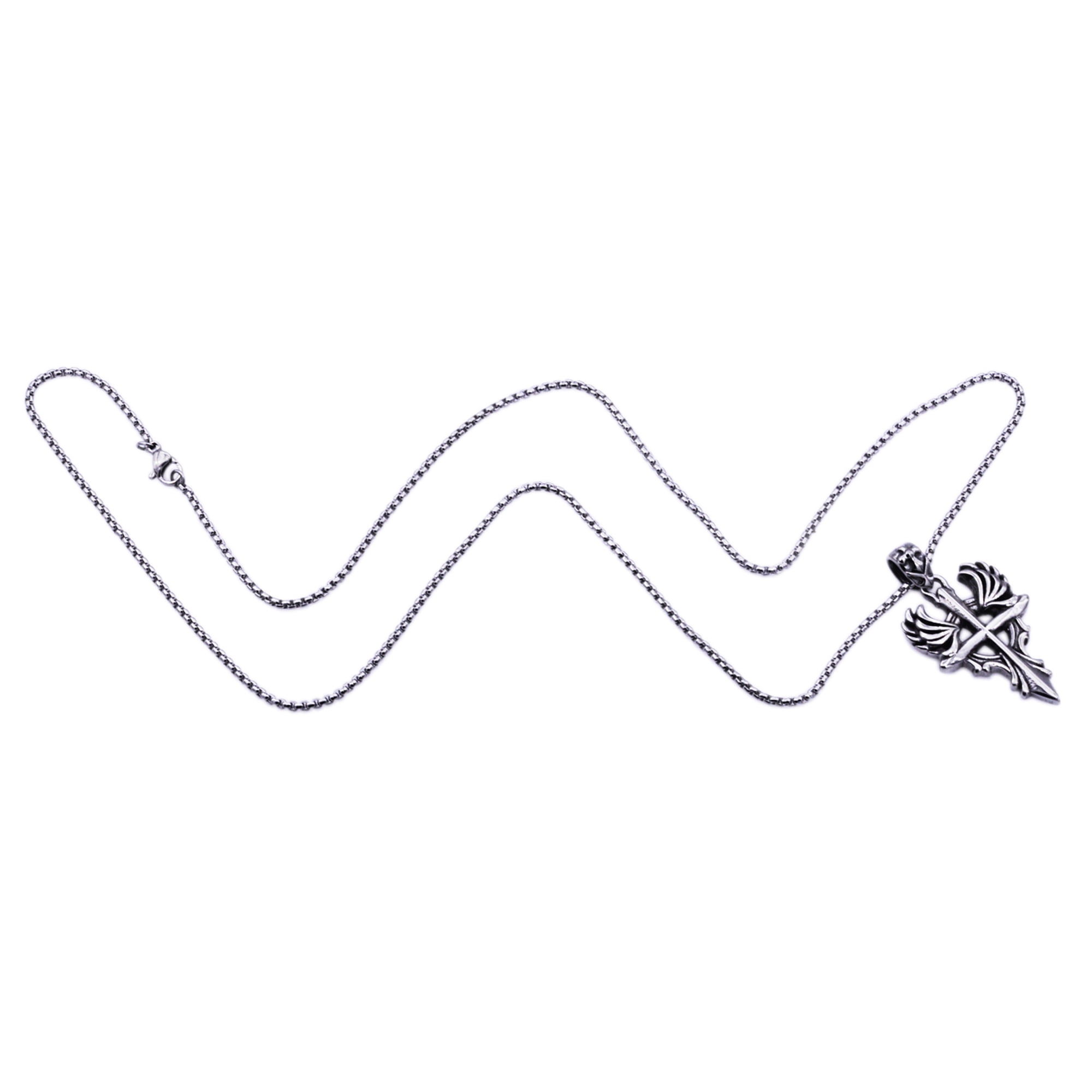 Stainless Steel Men's Cross Pendant.