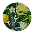 thumbnail image 4 of HAOXIT Palm Leaf Round Fitted Tablecloth with Elastic Edge, Lemon Flower Table Cover Waterproof Wipeable Table Cloths for Round Tables, Ideal for Picnic, Patio, Fits Round Tables 42-46, 4 of 8